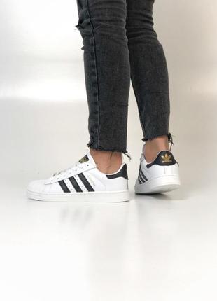 😍Детские кроссовки девочке Running adidas superstar black😍8 фото