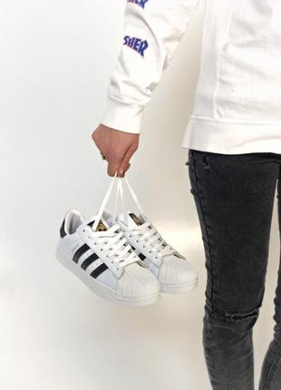 😍Детские кроссовки девочке Running adidas superstar black😍10 фото