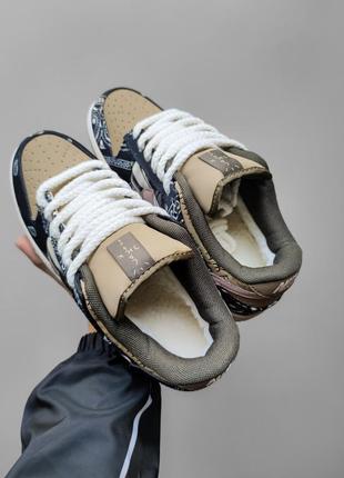 Кроссовки nike travis scott x dunk low fur 7