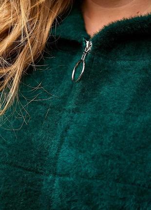Шакарне пальто альпака батал: баклажан, червоний, мокко, зелений3 фото