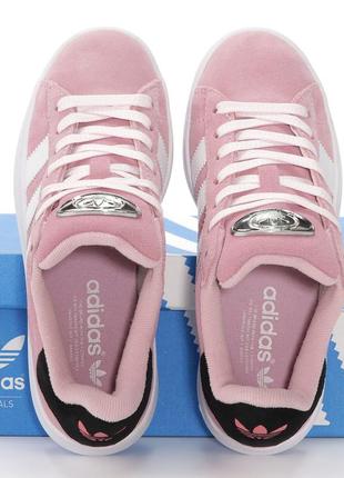 Жіночі кросівки adidas campus pink2 фото