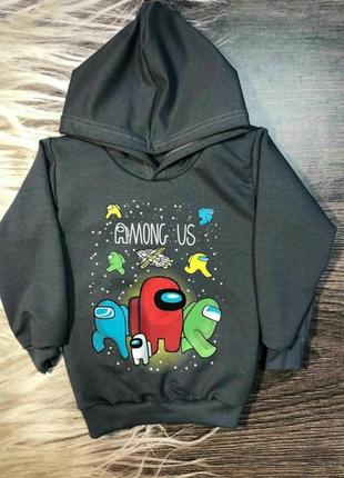 Дитяча кофта з капюшоном амонг ас, among us, 98-104 см