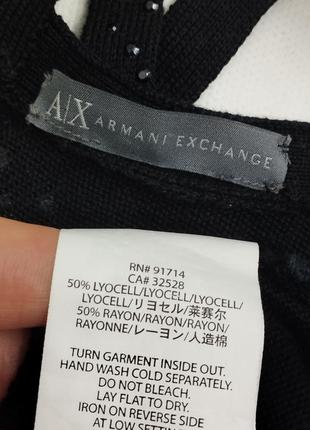 Трикотажное платье с открытой спиной украшено стразами armani exchange3 фото