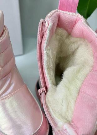 Дутики р22-32 для дівчинки 💕 зимові чобітки дитячі2 фото