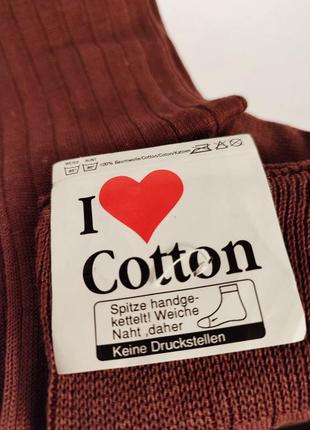 Гольфи i ♥ cotton, р. 23-26, коричневий, бавовна4 фото