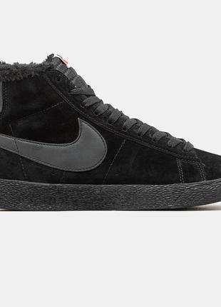 Кроссовки с мехом nike blazer