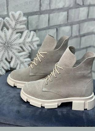 Зимові черевики шкіряні, набивна вовна, жіночі ботінки багато кольорів розмір 36-41