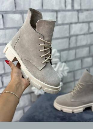 Зимові черевики шкіряні, набивна вовна, жіночі ботінки багато кольорів розмір 36-41