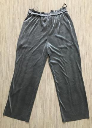 Эффектные нарядные серебристые брюки от ashley brooke, размер 44, укр 50-52-542 фото