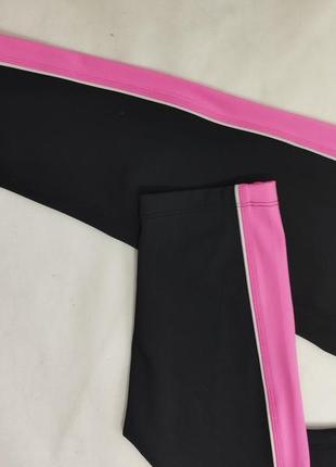 Лосины dkny брендированная молния черный розовый карманы для спорта dkny3 фото