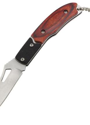 Складной нож с деревянной рукоятью маленький ножик нож туристический 15 см