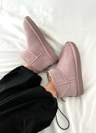 Женские угги ugg ultra mini pink suede