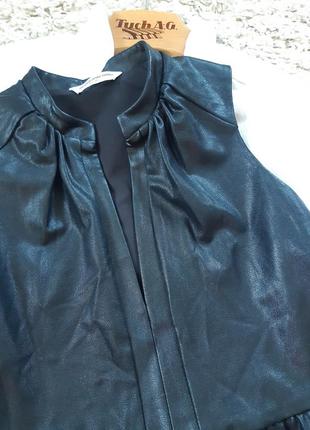 Шикарная кожаная блузка от amanda uprichard, p. xs-s4 фото