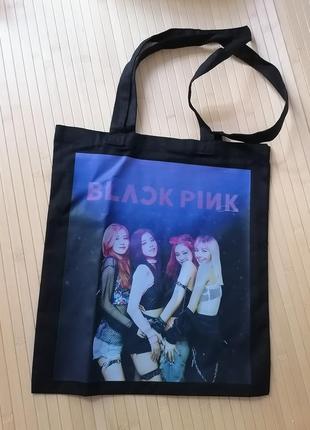 Сумка шоппер black pink блек пінк