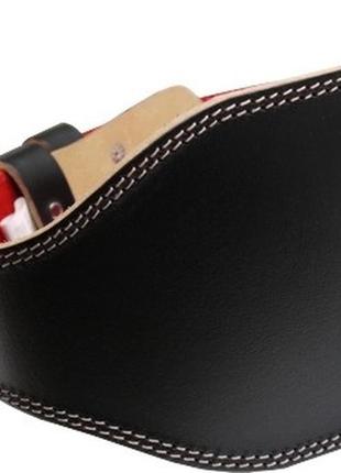 Пояс для важкої атлетики спортивний атлетичний тренувальний power system ps-3030 шкіряний black s va-33