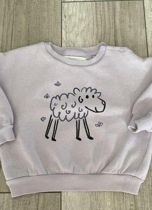 Детские оверсайз свитшоты на флисе reserved 80 размер