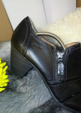 Женские туфли на каблуке gosoft (размер 41-41,5 «h»-широкая стопа, кожа, германия) #11952 фото