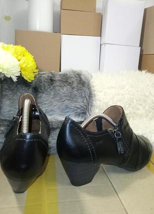 Женские туфли на каблуке gosoft (размер 41-41,5 «h»-широкая стопа, кожа, германия) #11955 фото