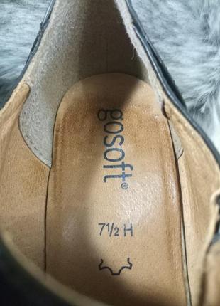 Женские туфли на каблуке gosoft (размер 41-41,5 «h»-широкая стопа, кожа, германия) #11958 фото