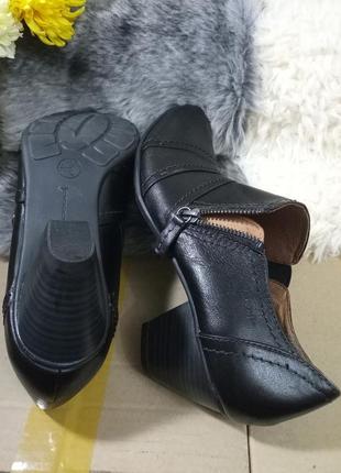 Женские туфли на каблуке gosoft (размер 41-41,5 «h»-широкая стопа, кожа, германия) #11957 фото