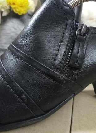 Женские туфли на каблуке gosoft (размер 41-41,5 «h»-широкая стопа, кожа, германия) #11953 фото