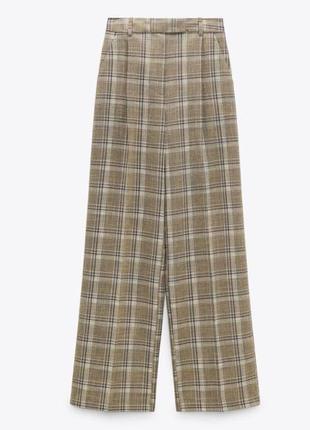 Zara брючный костюм в клетку в мужском стиле оверсайз, маскулинный пиджак и брюки