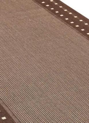Ковер безворсовый на резиновой основе karat flex run 1963/91 2.00x1.60 м темно коричневый7 фото