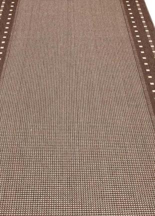 Ковер безворсовый на резиновой основе karat flex run 1963/91 2.00x1.60 м темно коричневый4 фото