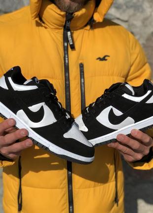 Кроссовки nike dunk low retro gs black white