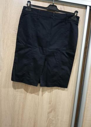 Чёрная базовая юбка миди2 фото