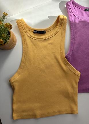 Топ в рубчик zara