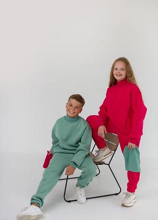 Детский утепленный зимний спортивный качественный костюм пенье на мальчика девочку...