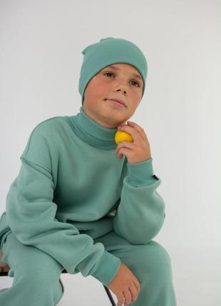 Дитячий утеплений зимовий спортивний якісний костюм пенье на хлопчика дівчинку підлітка оверсайз не кашлатиться зима фемелі лук парні костюми на флісі6 фото