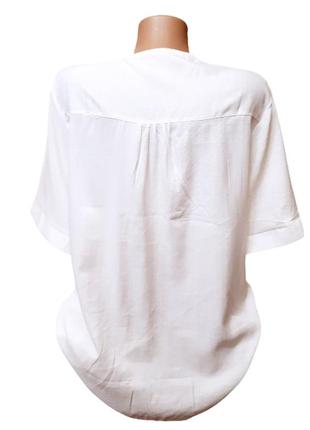 L-2xl дивовижна біла блуза з шикарною ніжною вишивкою, вишиванка5 фото