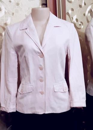 Xs-s женский пудровый классический льняной пиджак mexx, с карманами4 фото