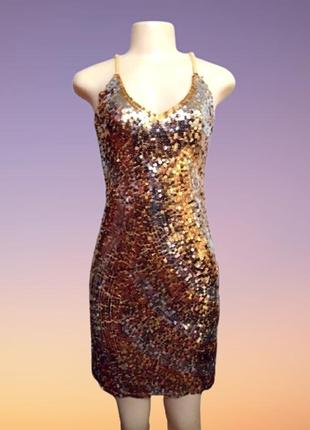 Xs-м шикарное вечернее стрейчевое мини платье ya meng с пайетками8 фото