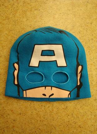 Шапка-напівмаска супергерой капітан америка/ marvel1 фото
