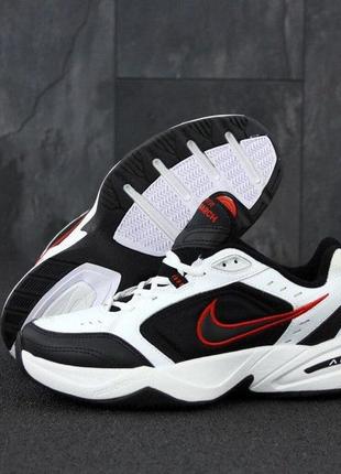 Мужские кроссовки nike air monarch black white red 41-42-43-44-45