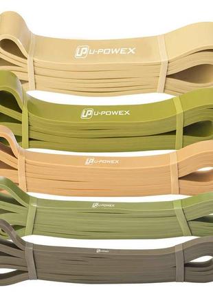 Петли резиновые спортивные эластичные для тренировок резинка для фитнеса u-powex set...