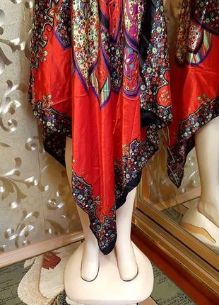S-2xl эксклюзивное макси платье-сарафан boohoo с купонным принтом и вышивкой на декольте9 фото