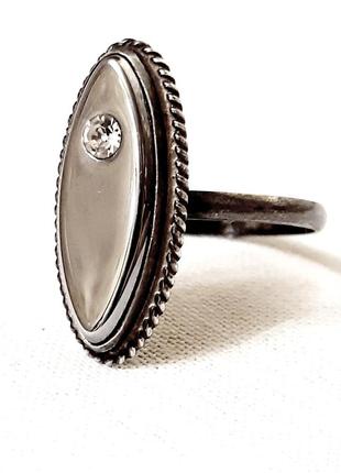 Кольцо ссср 925 пр, женский перстень в форме маркиз5 фото