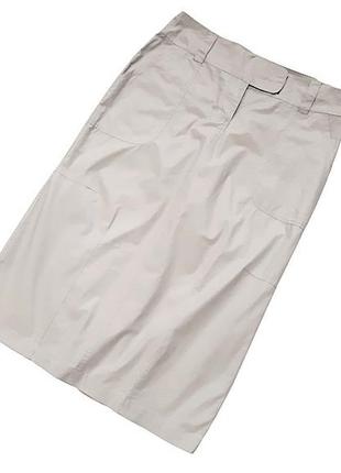 M-l женская юбка h&m, 4 кармана, зауженная юбка из хлопка, с разрезом, стильная, удобная, трендовая1 фото