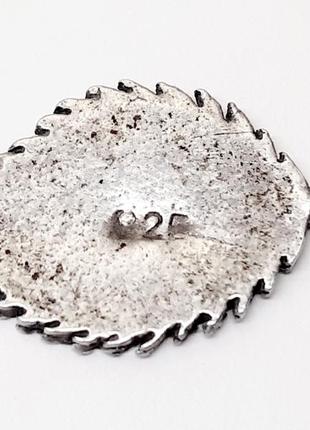 Серебряная подвеска лист, винтажный кулон серебро 925 пр5 фото
