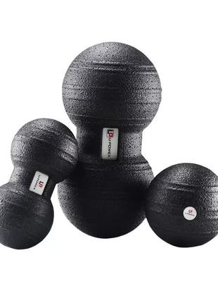 Набор массажных мячиков спортивных тренировочных u-powex epp massage ball (3 шт.) black va-33