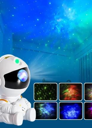 Ночник, проектор звездного неба. космонавт – лазерный светильник, проектор астронавт с...
