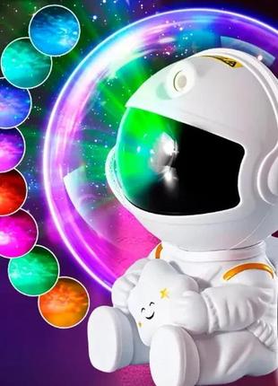 Ночник, проектор звездного неба. космонавт – лазерный светильник, проектор астронавт с...
