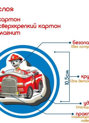 Детский набор магнитов щенячий патруль "командная работа" magdum ml4034-32 от imdi4 фото