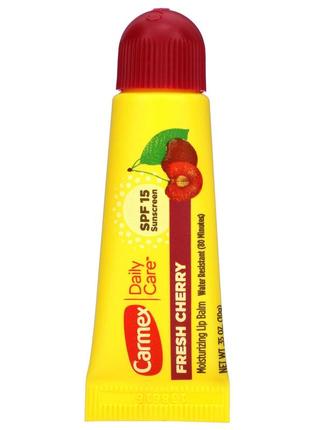 Сонцезахисний бальзам зволожуючий для губ carmex daily care lip balm spf 15 з ароматом вишні 10 г