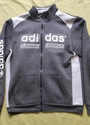 Толстовка олимпийка adidas теплая