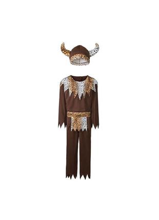 Карнавальный костюм викинг для мальчика 134/140 коричневыйй lidl1 фото